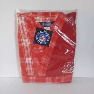 NWT Limited Edition Official NFL Kansas City Chiefs Red Flannel Plaid Robe OS